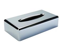 Gerson 5159C Boite rectangulaire pour 150 mouchoirs en ABS chromé 25,2 x 13,8 x 6,2 cm, Acrylonitrile Butadiène Styrène