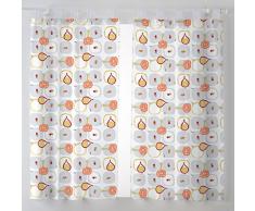 Martina Home cebollas Pack de Rideaux Voilage pour Cuisine, Tissu, Rouge, 29Â x 2Â x 38Â cm, Lot de 2