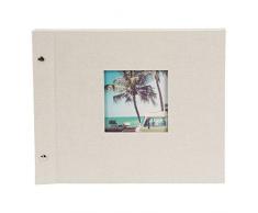 Goldbuch Bella Vista Album Photo à vis, Lin, Gris Sable, 30 x 25 cm