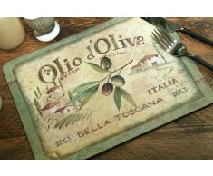 Creative Tops Wine Premium Lot de 6 Sets de Table avec Dos en liÃ¨ge, Multicolore, Large Placemats