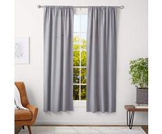 AmazonBasics Tringle Ã rideaux 3Â cm avec embouts ronds - 91 Ã 183Â cm, Nickel