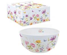 EASY LIFE 337FLDC Coffret 1 Bol D14CM en Bone China, Porcelaine, Multicouleur, 14x14x6,5 cm