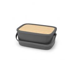 Brabantia - 128264 - Boîte à pain Nic, Gris foncé