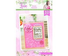 Sara Signature Garden of Love-3D Classeur en relief Motif pivoine Taille unique