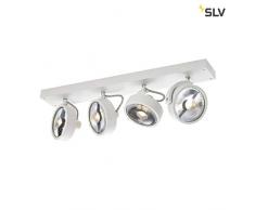 SLV KALU CW, Applique murale dintérieur et de plafond, Quad, QPAR111, blanc, 4 x 75 W, aluminium, 0 W