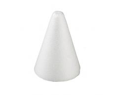 Decora en polystyrène en Forme de cône Sucette gâteau pour décoration, Blanc cassé, Polystyrène, Ecru, 9 x 20 cm