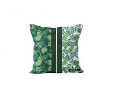Soleil docre Vegetal Housse, Coussin, Coton, Vert, 40 x 40 cm