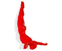 Arte Dal Mondo Plongeur Statue Sculpture Moderne en rÃ©sine laquÃ©e par accrocher au Mur, Multicolore, 28 x 9 x 28 cm