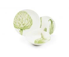 Excelsa Flore et Faune Set de table : 3 assiettes, céramique