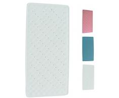MSV Tapis Caoutchouc Fond de Bain Blanc 35x75, Carbonate de Calcium