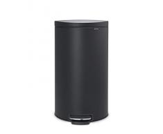 Brabantia - 119545 - Poubelle Ã pÃ©dale Flatback+, 30 litres, Mineral Infinite Grey