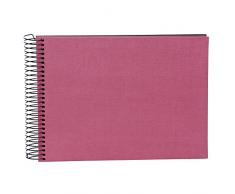 Goldbuch Album Photo à Spirales, Bella Vista, 24 x 17 cm, 40 Pages Noires, Lin, Fuchsia, 20908