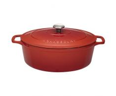 Chasseur 4733 Cocotte ovale-33 cm fonte Ã©maillÃ©e 7.1 liters, Rubis (intÃ©rieur Noir)