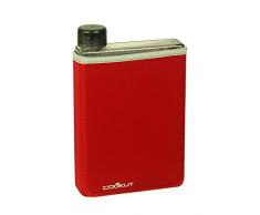 COOKUT - Gourde Manta - Une Bouteille au Format Plat révolutionnaire très Pratique - Housse Isotherme Rouge - Eco-Friendly - 50 cl