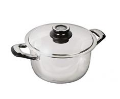 Faitout 6L Ecovitam avec couvercle et thermomètre intégré en inox 18/10 - Tous feux dont induction