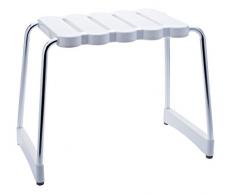 Ridder Tabouret de Salle de Bains, Aluminium/PolypropylÃ¨ne, Blanc