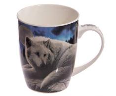 Puckator Mug en Porcelaine Tendre MULP34 Design gardian of The North par Lisa Parker, Bleu/Noir/Blanc