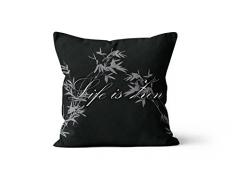 Soleil docre Orchidée Coussin, Polyester, Gris, 40x40 cm