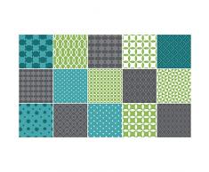 Ambiance-Live col-tiles-ROS-B008_10x10cm Stickers carrelages, Vinyle adhÃ©sif, Sofia, 10 x 10 cm