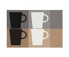 Kela 11750 Tasses Set de table Plastique Noir 43,5 x 28,5 x 1 cm