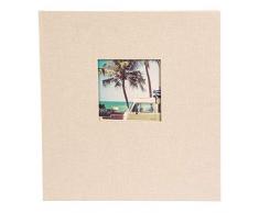 Goldbuch Bella Vista Album Photo avec découpe Photo, Lin, Sandgrau, 30x31 cm