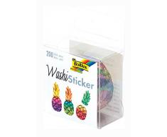 folia 26505 Washi Lot de 200 stickers en papier de riz prÃ©-dÃ©coupÃ© Motif ananas Multicolore Taille unique