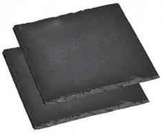 KESPER 38109 Plat de Service 2er Set 20x20cm en adroise, Bois, Nature, 15 cm