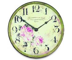 Roger Lascelles Horloge murale Motif fleurs