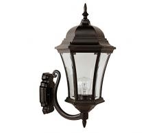 UNIPRO SARL 355040 Applique Montante 6 Faces, Aluminium, 100 W, Noir