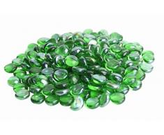 Homeshop3000 Verre Nuggets 1kg Vert Clair (230 pièces) Décoration Aquarium Jardin Artisanat