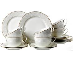Ritzenhoff & Breker 082579 Vaisselle, Porcelaine Fine, weiÃ mit ornamenten, 37 x 26 x 25 cm