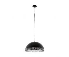 Eglo SAVIGNANO Suspension en acier 60 W Noir/blanc