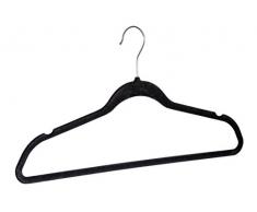 Wenko 64100100 Cintres FloquÃ©s Noir Dimensions 44,5 x 2,5 x 23,5 cm Jeu de 5