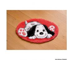 Kit tapis modelé au point noué Chien jouant