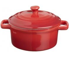Tognana 13 cm Céramique Corps Mininova Lori Mini Cocotte avec Couvercle Rouge