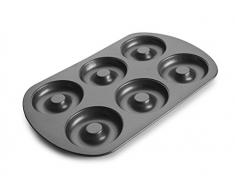 Ibili 827300 Moule AntiadhÃ©sif Doughnut 6 CavitÃ©s Acier 8 cm