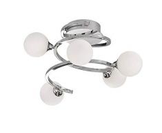 WOFI Plafonnier dintérieur en verre opale classique 200 W