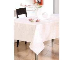 Nappe Taffetas Plissée Blanche Rectangulaire 120x180 cm