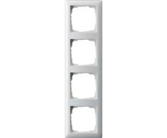 Gira 021403 Cache pour 4 prises Blanc brillant (Import Allemagne)