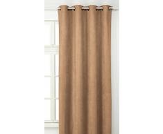 Linder 0520/50/375FR Rideau Suédine Lourde Cappuccino Oeillets 145 x 260 cm