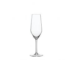 Spiegelau 4670187 15,2 x 15,2 x 23,4 cm Style Flûte à Champagne en Verre, Lot de 4, Transparent