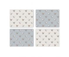 Cooksmart Lot de 4 Sets de Table, Bleu, Each Mat Measures 29 x 21.5cm