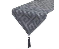 Dcasa Chemins de Table en Tissu pour la Maison Unisexe Adulte Taille Unique Gris