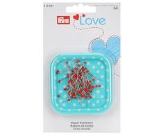 prymlove Polka Dot coussin magnétique broches Comprend 9 g de glass-headed assorties épingles, plastique/métal, rouge