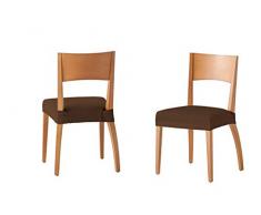 Housse pour chaise housse de chaise assise 24x30x6 cm marron, 2 Unités