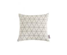 Tom Tailor 564314 Triangle Housse de Coussin Coton/Polyester Ãcru/Gris 40 x 40 cm