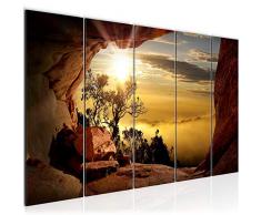 Tableau decoration murale Paysage 200 x 80 cm - XXL Impression sur Toile Salon Appartment 5 Parties - prÃªt Ã accrocher - 607655b