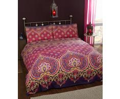 Rapport Ensemble Housse de Couette Asha, Rubis, Double