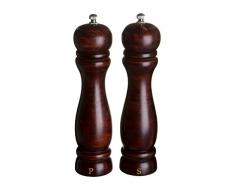 Premier Housewares Ensemble Moulin à sel et Poivre, en Bois dhévéa, Bois (Hévéa) Naturel