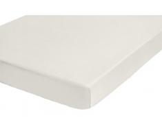 Biberna 77640/092/340 Drap Housse Elastique Adapté aux Matelas de 25 cm à 35 cm dEpaisseur pour un Lit Simple Gris Clair 90 x 190 cm à 100 x 200 cm